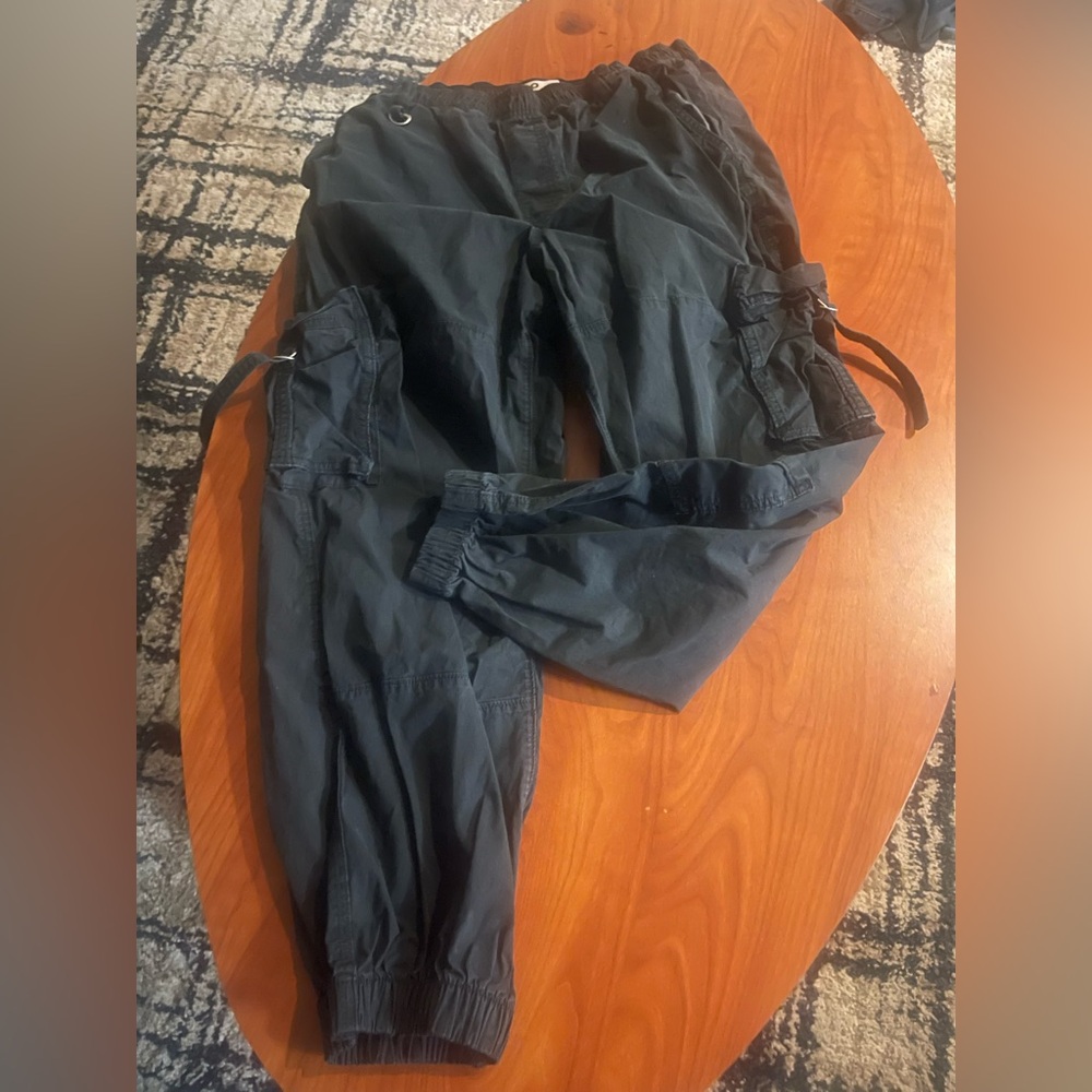 Dark Gray Cargo Jogger Pants
